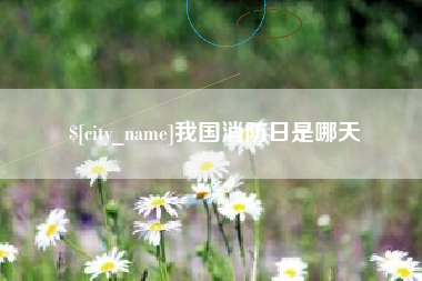 华容我国消防日是哪天