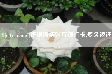华容诈骗冻结对方银行卡,多久返还