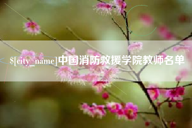 华容中国消防救援学院教师名单