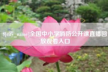 华容全国中小学消防公开课直播回放观看入口