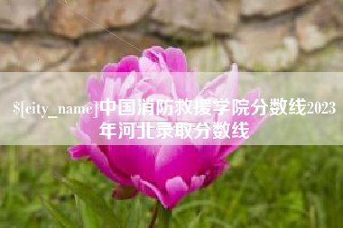 华容中国消防救援学院分数线2023年河北录取分数线