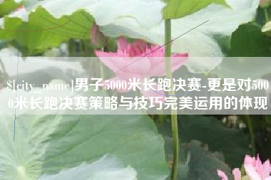 华容男子5000米长跑决赛-更是对5000米长跑决赛策略与技巧完美运用的体现