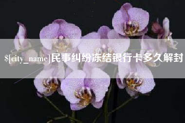 华容民事纠纷冻结银行卡多久解封