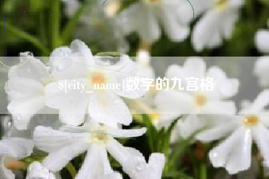 华容数字的九宫格