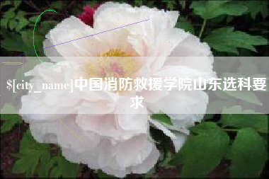 华容中国消防救援学院山东选科要求