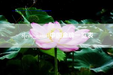 华容中国金牌一览表
