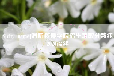 华容消防救援学院招生录取分数线2020福建