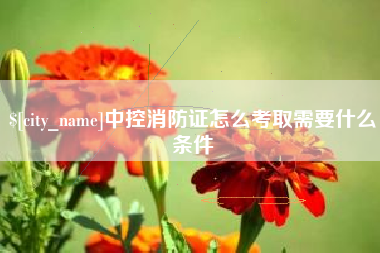 华容中控消防证怎么考取需要什么条件