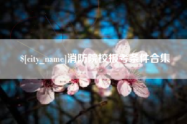 华容消防院校报考条件合集